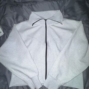 Gray zip up hoodie